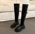 Belt Button Down High Boots
